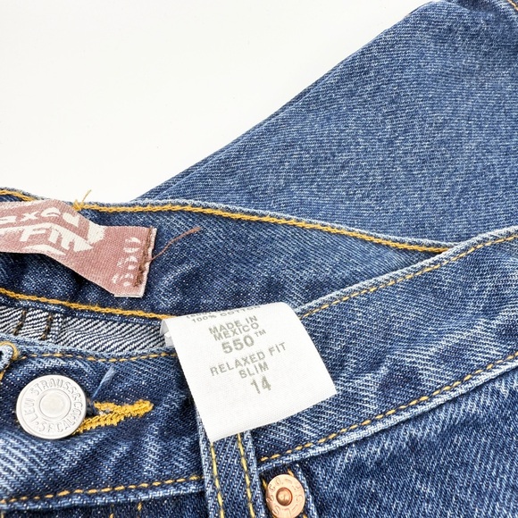 Levi’s 550 Denim Jeans Boys 14 Slim Relaxed Fit - Medium Wash - Straight Leg - Picture 4 of 8